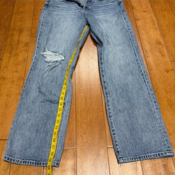 Pistola Womens Cassie Super High Rise Straight Jeans Distressed Size 31 Button - Picture 6 of 13